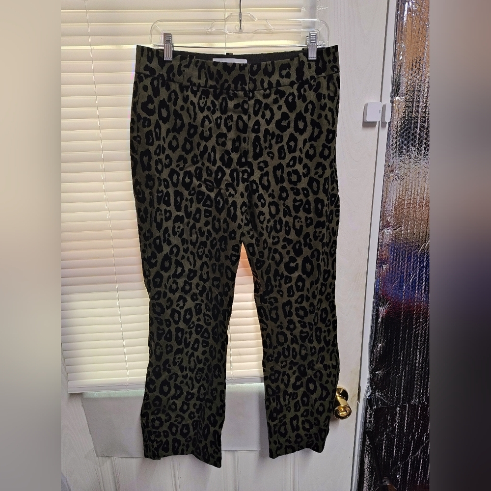 Derek Lam 10 Crosby Animal Print Flare Trousers